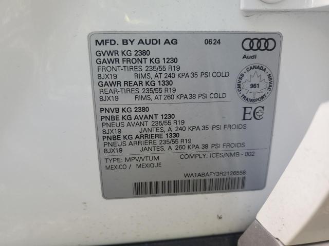 2024 AUDI Q5 PREMIUM WA1ABAFY3R2126558