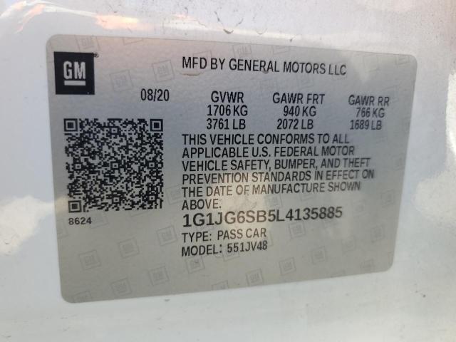 2020 CHEVROLET SONIC - 1G1JG6SB5L4135885