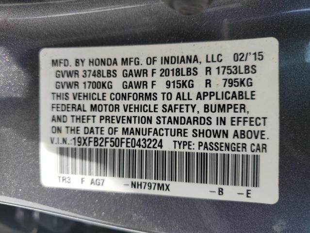 2015 HONDA CIVIC LX 19XFB2F50FE043224