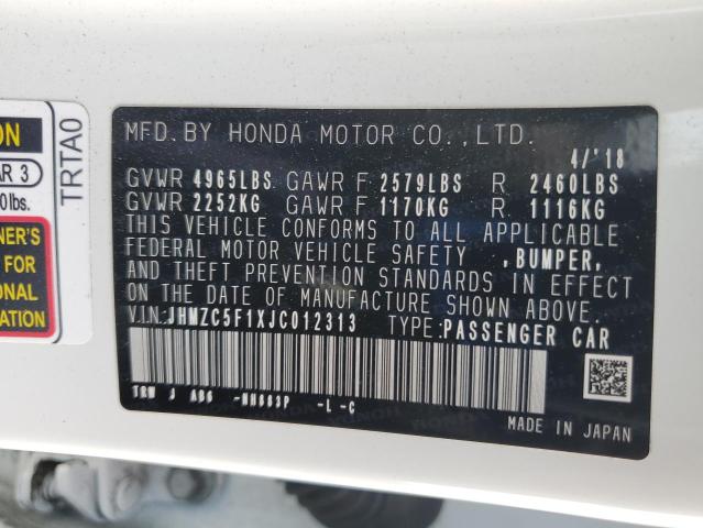 2018 HONDA CLARITY JHMZC5F1XJC012313