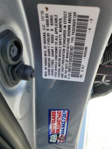 2016 HONDA CIVIC EX 19XFC1F3XGE001957