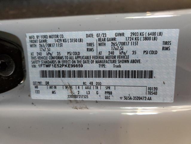 2023 FORD F150 1FTMF1E52PKE99859