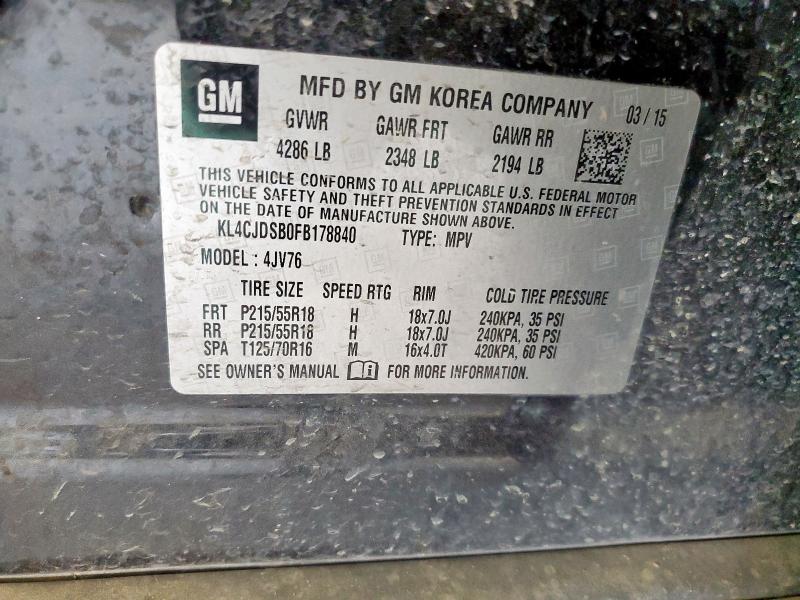 2015 BUICK ENCORE PRE - KL4CJDSB0FB178840