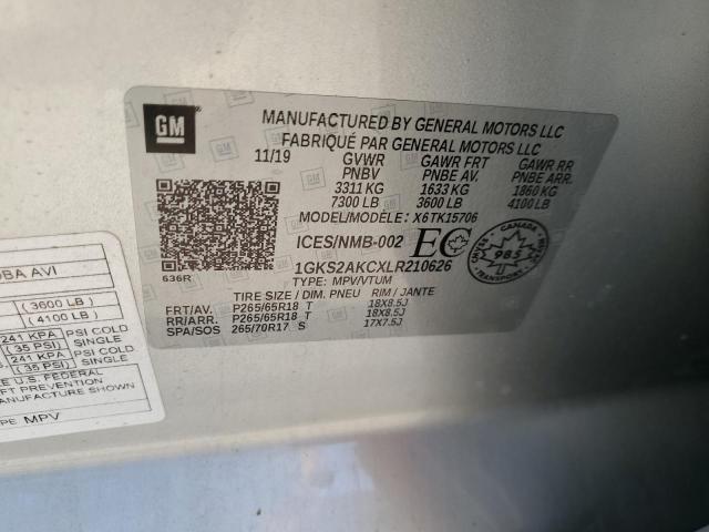 2020 GMC YUKON SLE 1GKS2AKCXLR210626