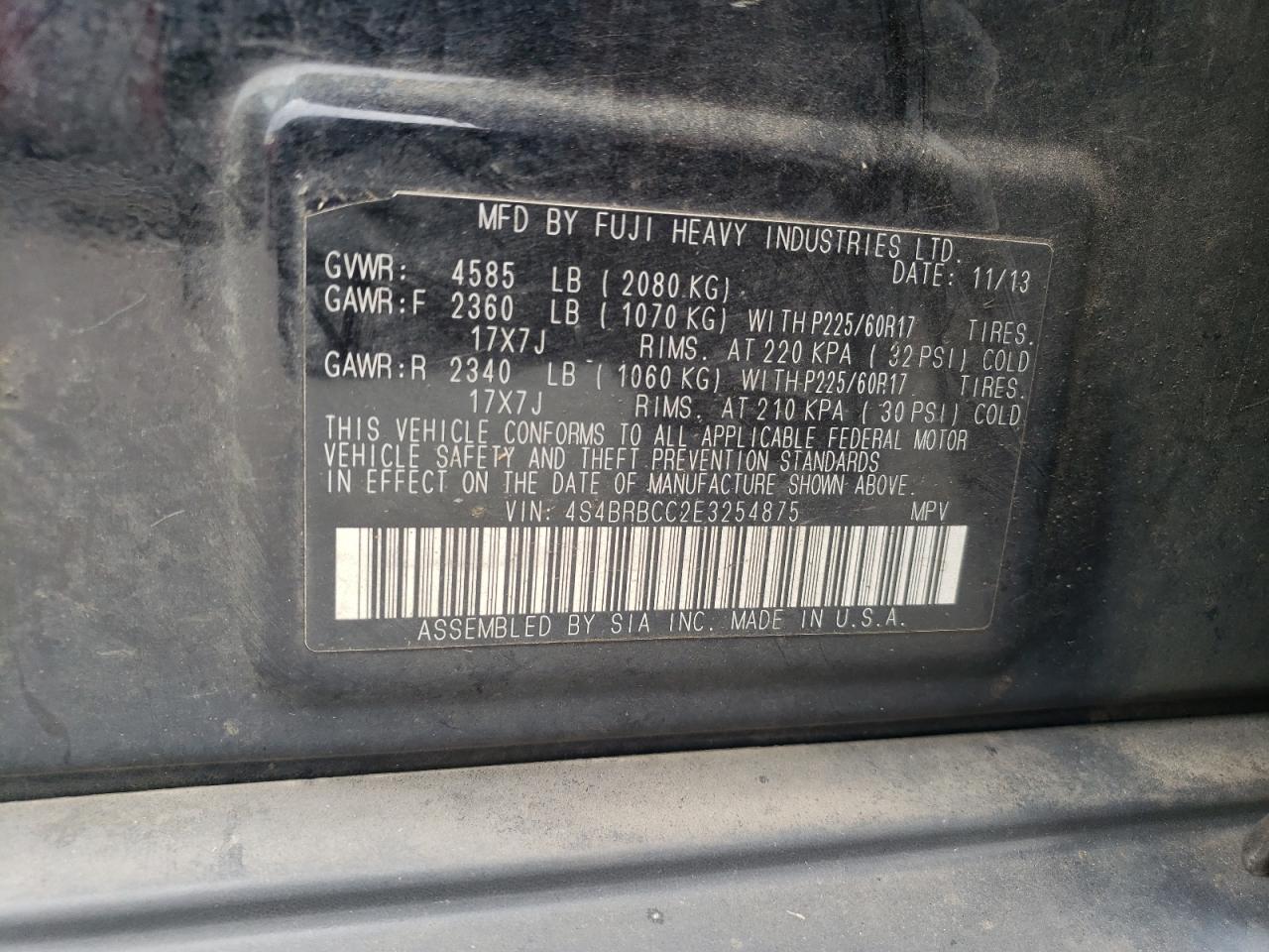 SUBARU OUTBACK 2.5I PREMIUM