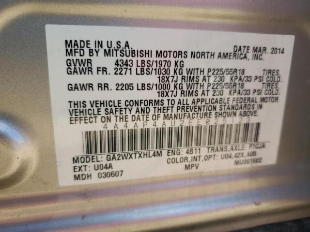2014 MITSUBISHI OUTLANDER - 4A4AP4AU2EE025123