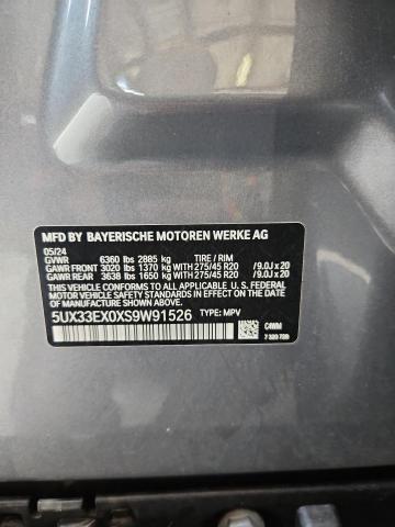 2025 BMW X6 XDRIVE4 5UX33EX0XS9W91526