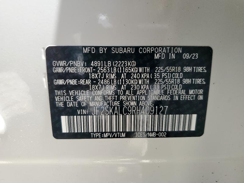 2024 SUBARU FORESTER L JF2SKALC9RH409127