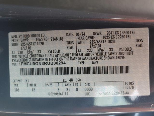 2024 FORD ESCAPE ACT - 1FMCU9GN3RUB00294