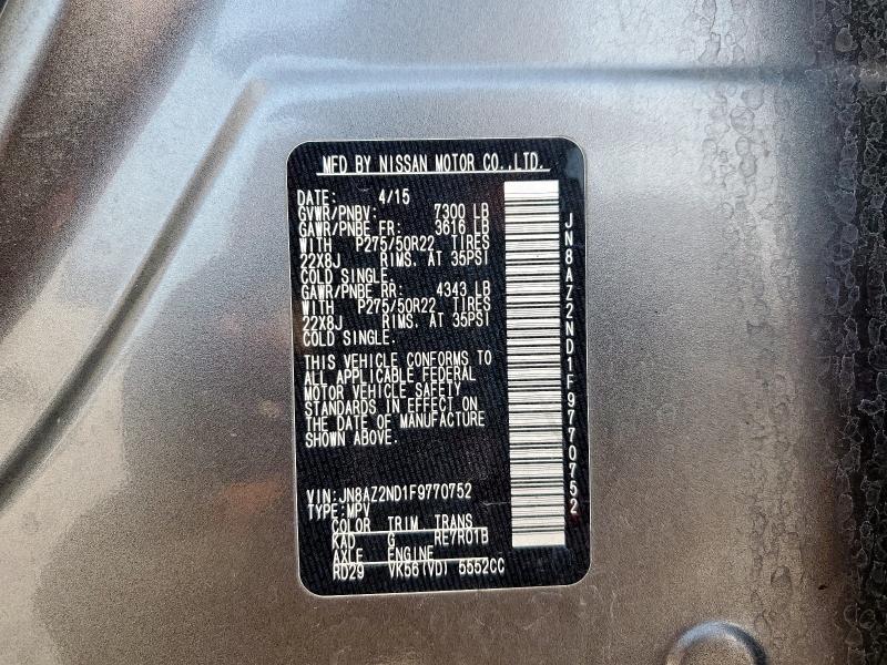 2015 INFINITI QX80 JN8AZ2ND1F9770752