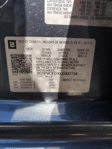 2020 GMC SIERRA C15 3GTP8CEDXLG437718