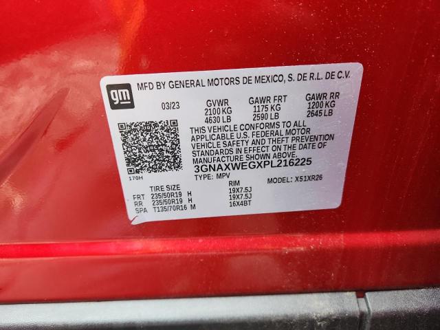 2023 CHEVROLET EQUINOX RS 3GNAXWEGXPL216225