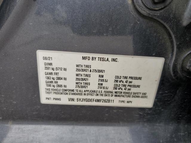 2021 TESLA MODEL Y 5YJYGDEF4MF262811