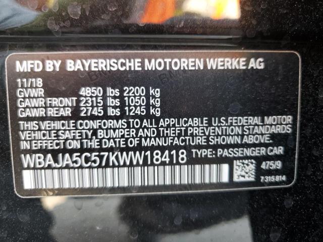 2019 BMW 530 I - WBAJA5C57KWW18418