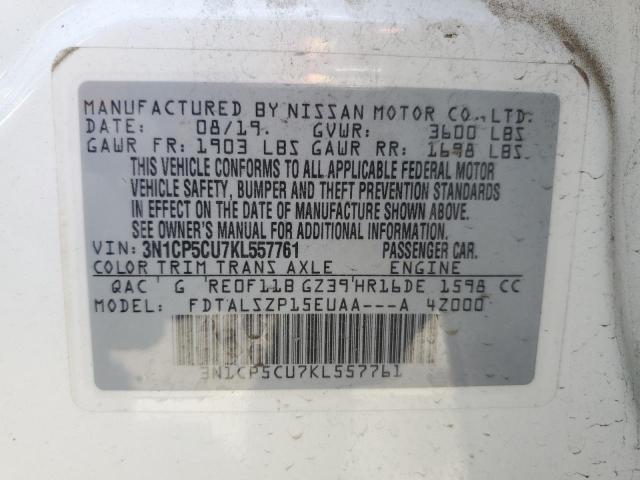 2019 NISSAN KICKS S 3N1CP5CU7KL557761