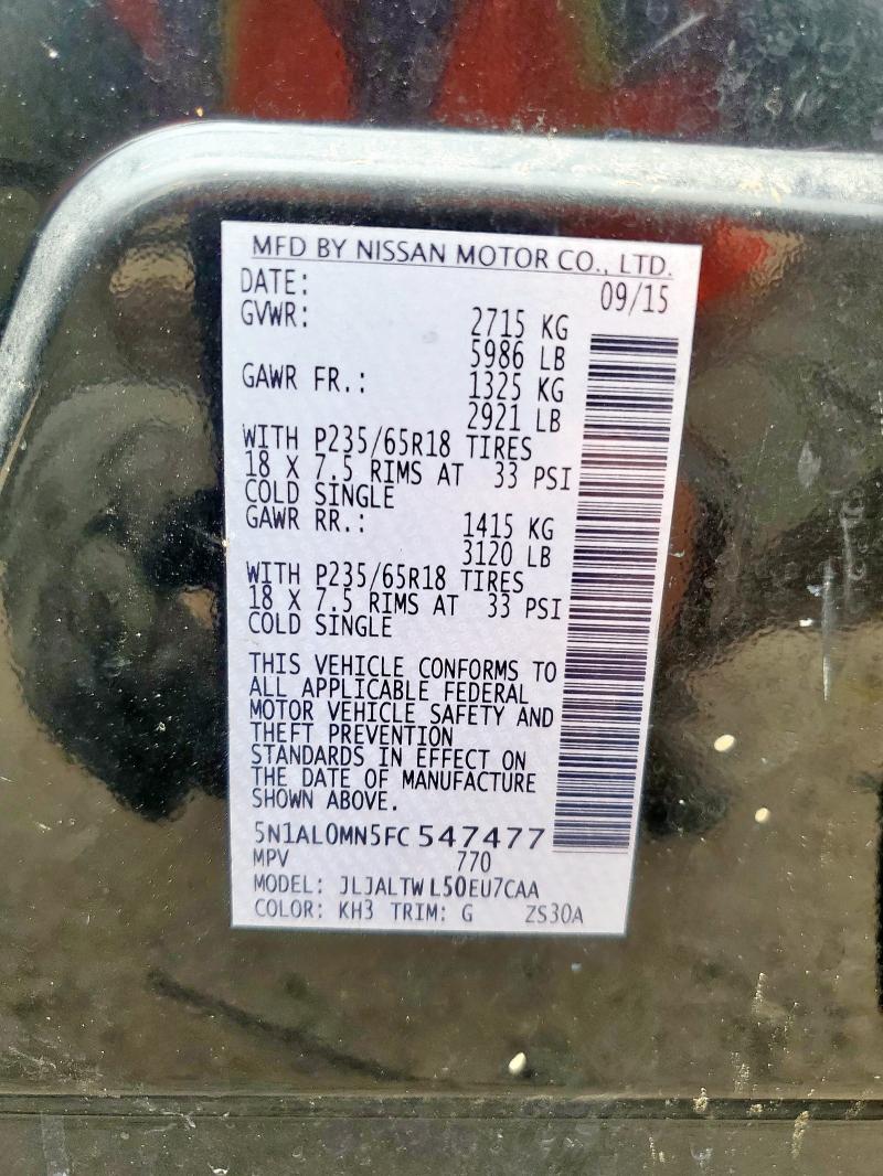 2015 INFINITI QX60 5N1AL0MN5FC547477