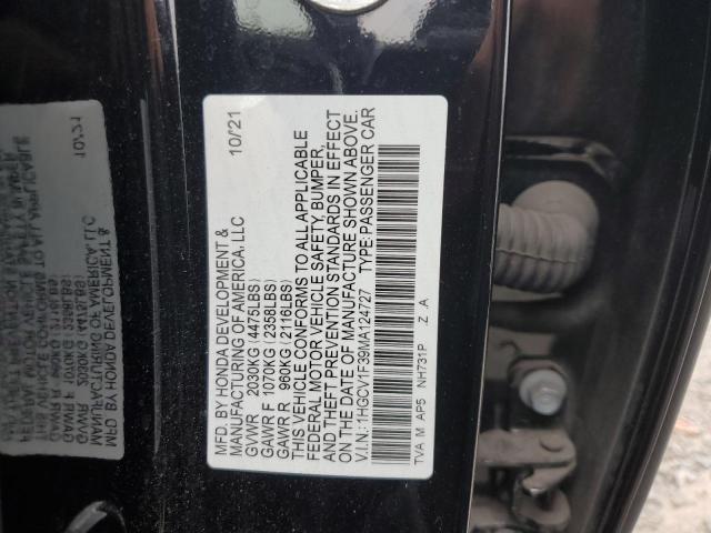 2021 HONDA ACCORD SPO 1HGCV1F39MA124727