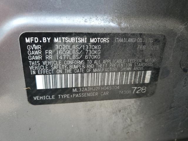 2015 MITSUBISHI MIRAGE DE ML32A3HJ2FH045104