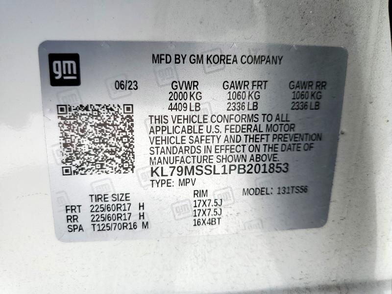 2023 CHEVROLET TRAILBLAZE KL79MSSL1PB201853