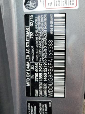 2015 MERCEDES-BENZ S 550 4MAT WDDUG8FB6FA166388