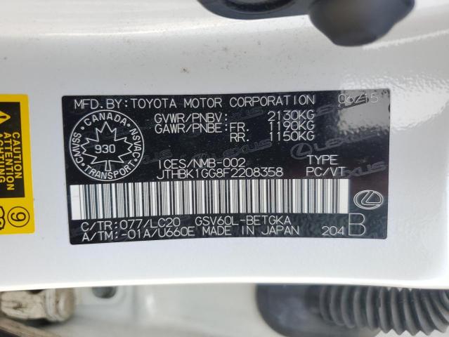 2015 LEXUS ES 350 - JTHBK1GG8F2208358