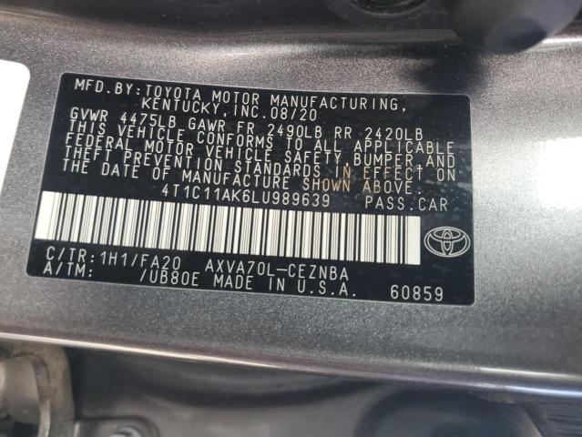 2020 TOYOTA CAMRY LE - 4T1C11AK6LU989639