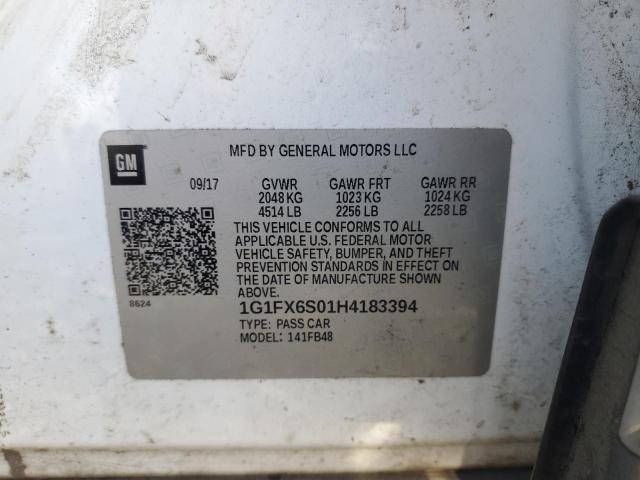 2017 CHEVROLET BOLT EV PR 1G1FX6S01H4183394
