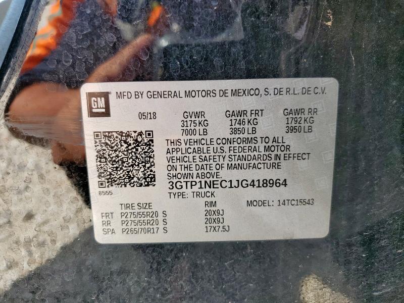 2018 GMC SIERRA C15 3GTP1NEC1JG418964