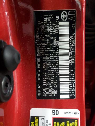 2016 TOYOTA COROLLA L - 2T1BURHE3GC644139