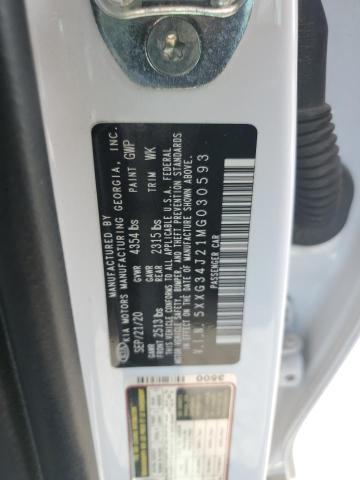 2021 KIA K5 EX 5XXG34J21MG030593