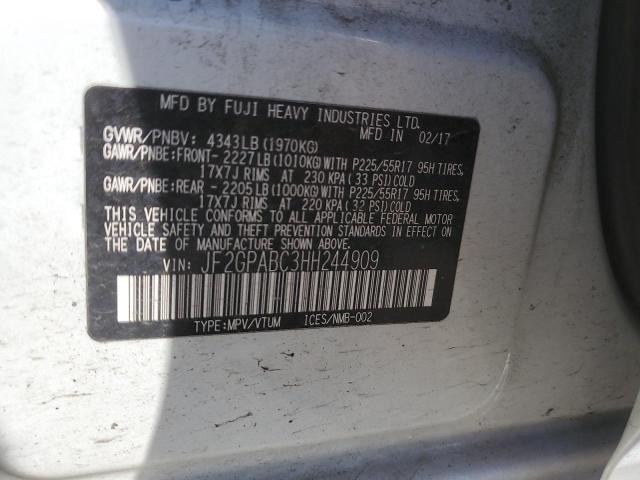 2017 SUBARU CROSSTREK - JF2GPABC3HH244909
