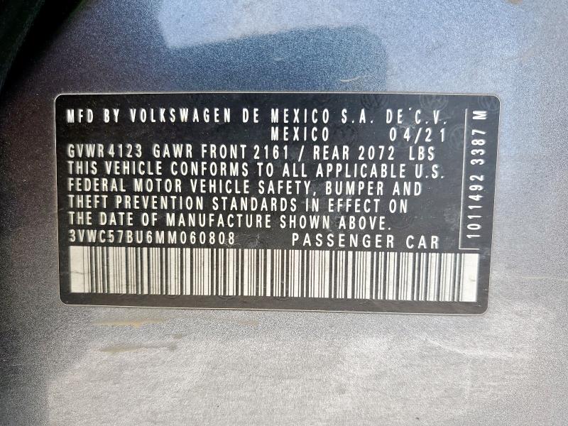 2021 VOLKSWAGEN JETTA S 3VWC57BU6MM060808
