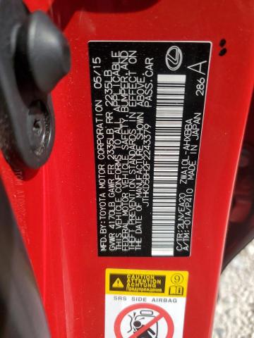 2015 LEXUS CT 200 JTHKD5BH2F2243379