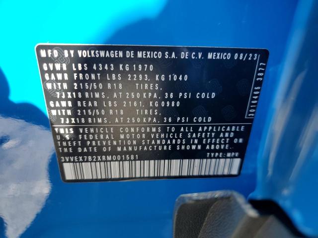 2024 VOLKSWAGEN TAOS SE 3VVEX7B2XRM001581