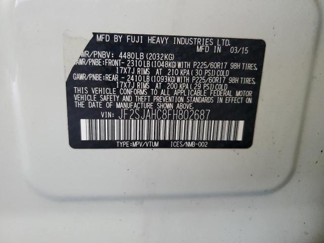 2015 SUBARU FORESTER 2 JF2SJAHC8FH802687