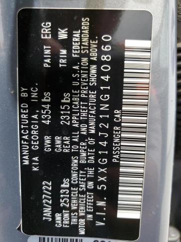 2022 KIA K5 LXS 5XXG14J21NG140860