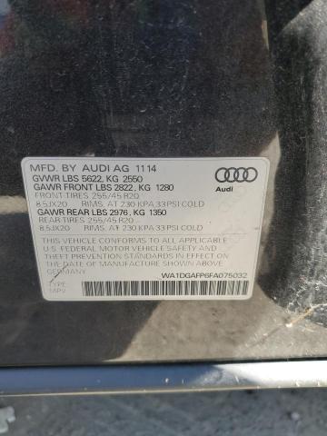2015 AUDI Q5 PREMIUM WA1DGAFP6FA075032