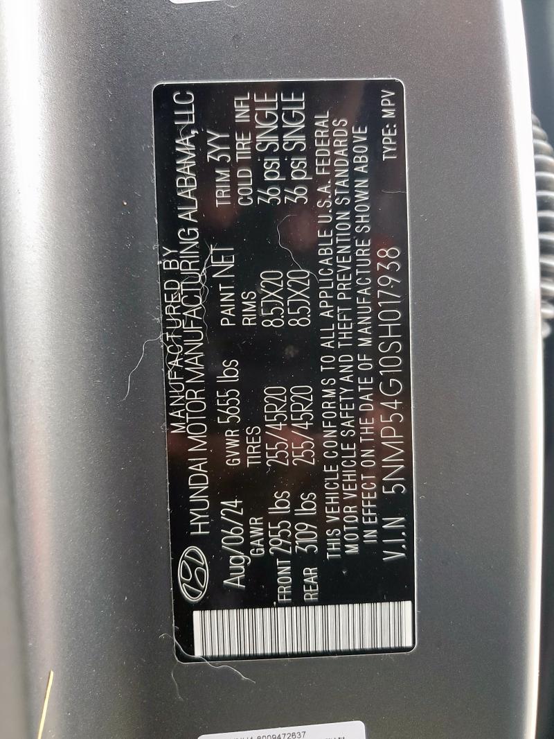2025 HYUNDAI SANTA FE C 5NMP54G10SH017938