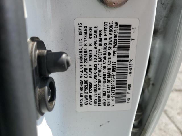 2015 HONDA CIVIC EXL 19XFB2F95FE105512