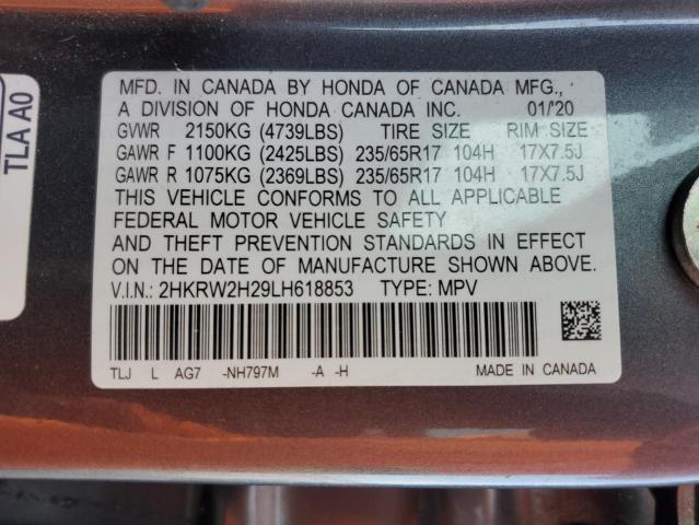2020 HONDA CR-V LX - 2HKRW2H29LH618853