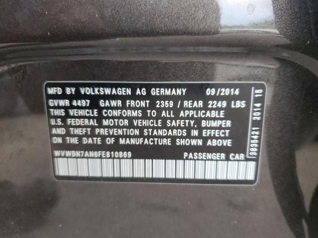 2015 VOLKSWAGEN CC SPORT WVWBN7AN6FE810869