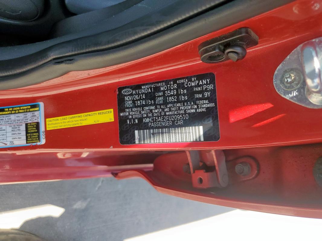 2015 HYUNDAI ACCENT GS - KMHCT5AE2FU209510