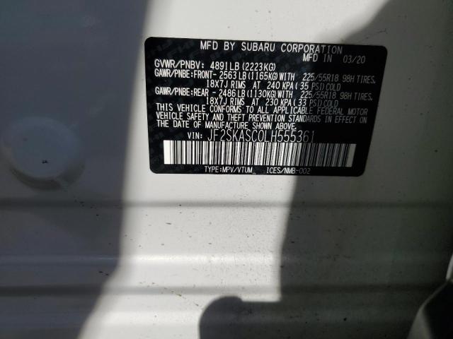 2020 SUBARU FORESTER L - JF2SKASC0LH555361