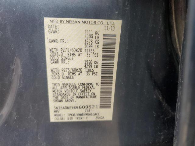 2011 NISSAN ARMADA PLA - 5N1BA0NE9BN609521