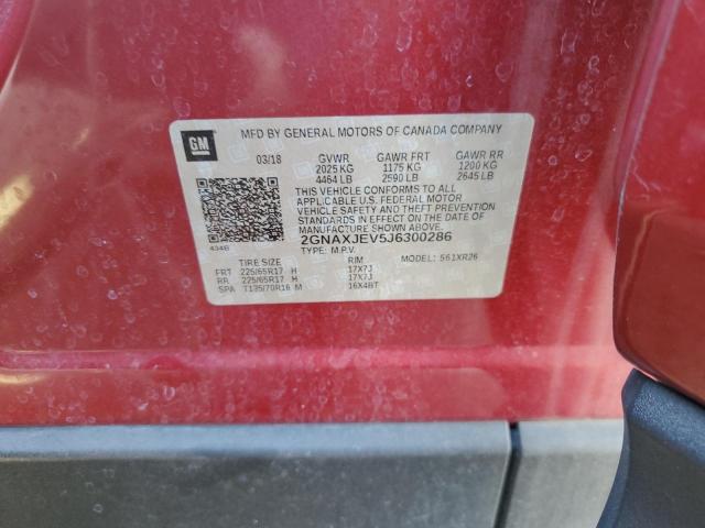 2018 CHEVROLET EQUINOX LT - 2GNAXJEV5J6300286