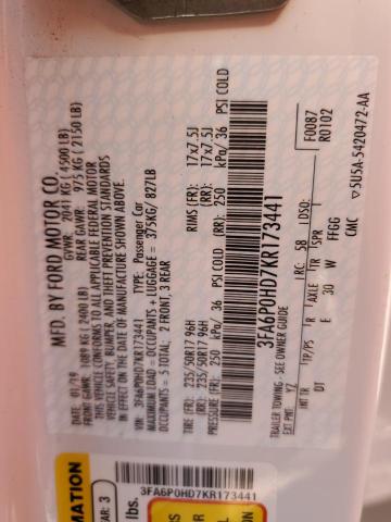 2019 FORD FUSION SE 3FA6P0HD7KR173441