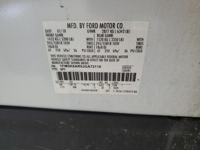 2018 FORD EXPLORER P 1FM5K8AR9JGA72119