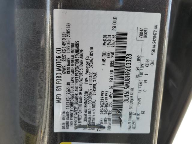 2017 LINCOLN MKZ HYBRID 3LN6L5MU8HR603328