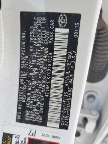 2016 TOYOTA CAMRY LE 4T1BF1FK7GU193929