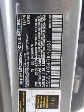 2015 MERCEDES-BENZ C 300 4MAT 55SWF4KB4FU032361
